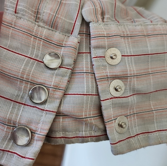 Vintage Wrangler VTG Long Tails Pearl Snap Button Up Shirt L Western unisex - Picture 8 of 9